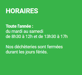 SMICTOM horaires